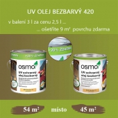 UV ochranný olej bezbarvý 3l se slevou 20%