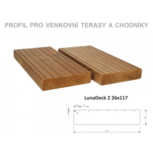 Thermowood borovice LunaDeck 2 26 x 117mm